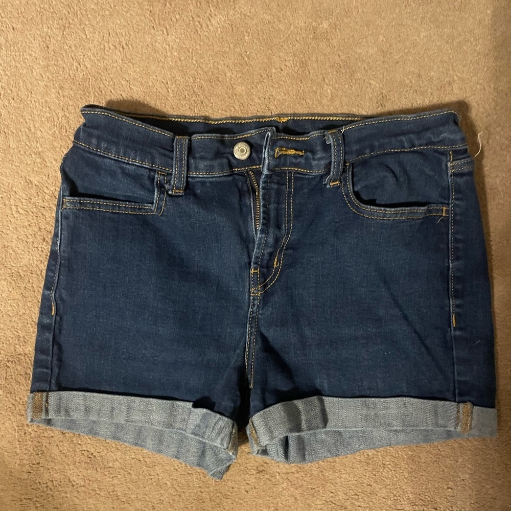 Old Navy Dark Blue Jean Shorts - Picture 2 of 5
